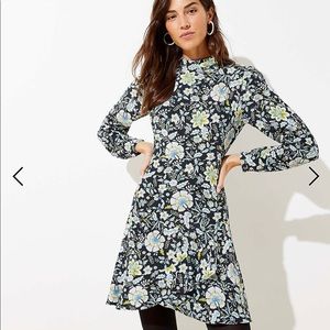 Loft Floral Ruffle Wrap Skirt Dress